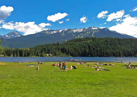 Swimming in Whistler BC Canada